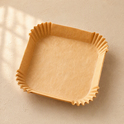 Bakepaper™ Square Air Fryer Paper, material and detail close-up
