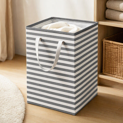 Washnest™ Canvas Laundry Storage Basket, styled close view