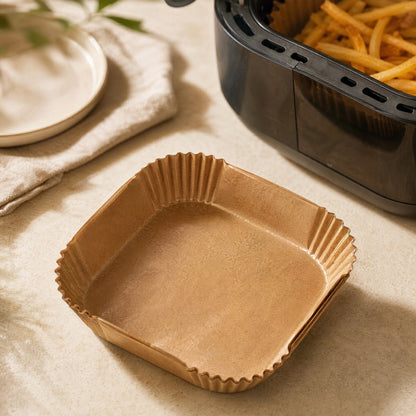 Crispnest™ Silicone Paper Air Fryer Liners, styled close view