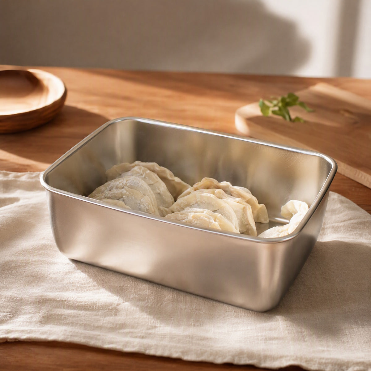 Freshkeep™ Stainless Steel Food Storage Box, styled close view