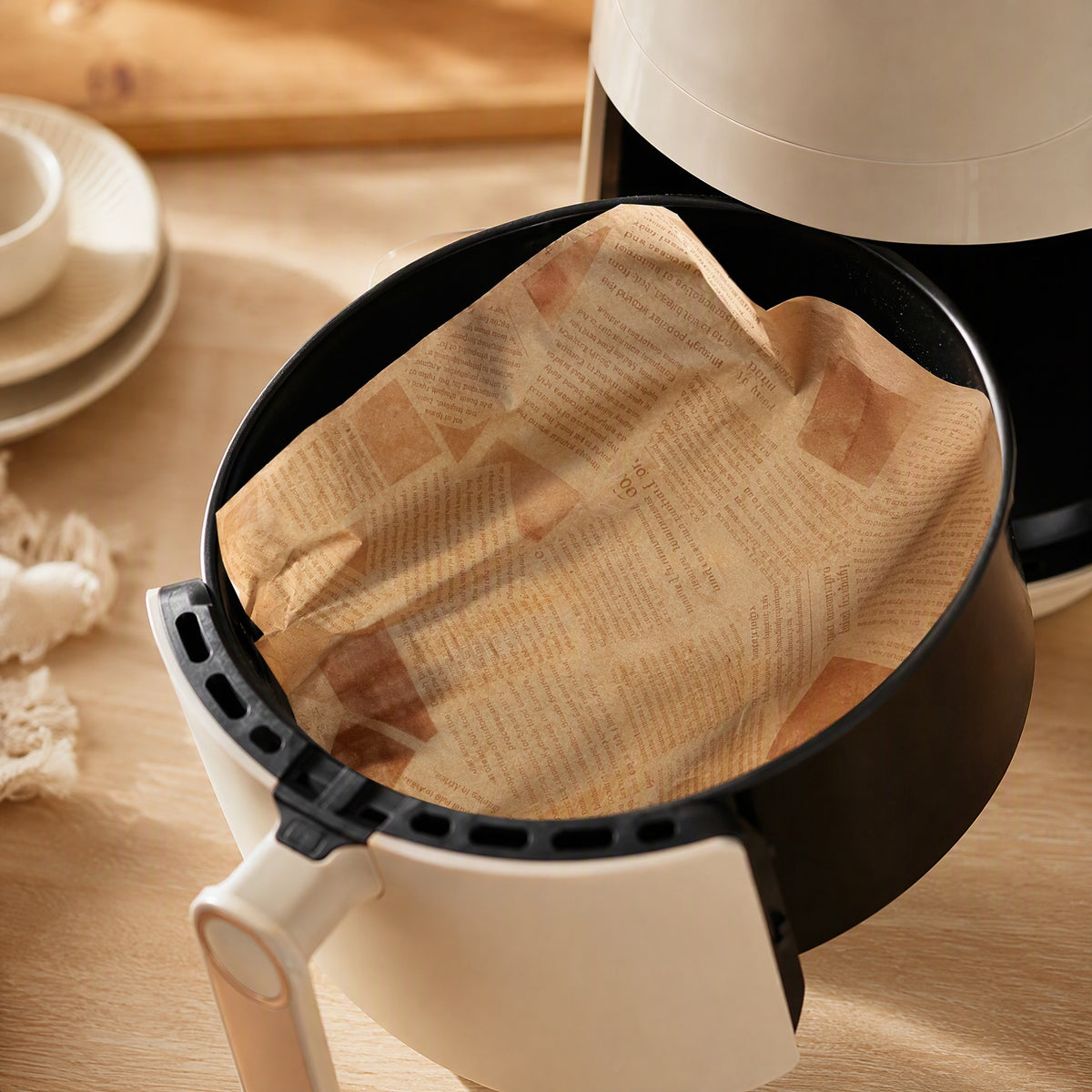 Oilshield™ Oil-Proof Air Fryer Paper, styled close view