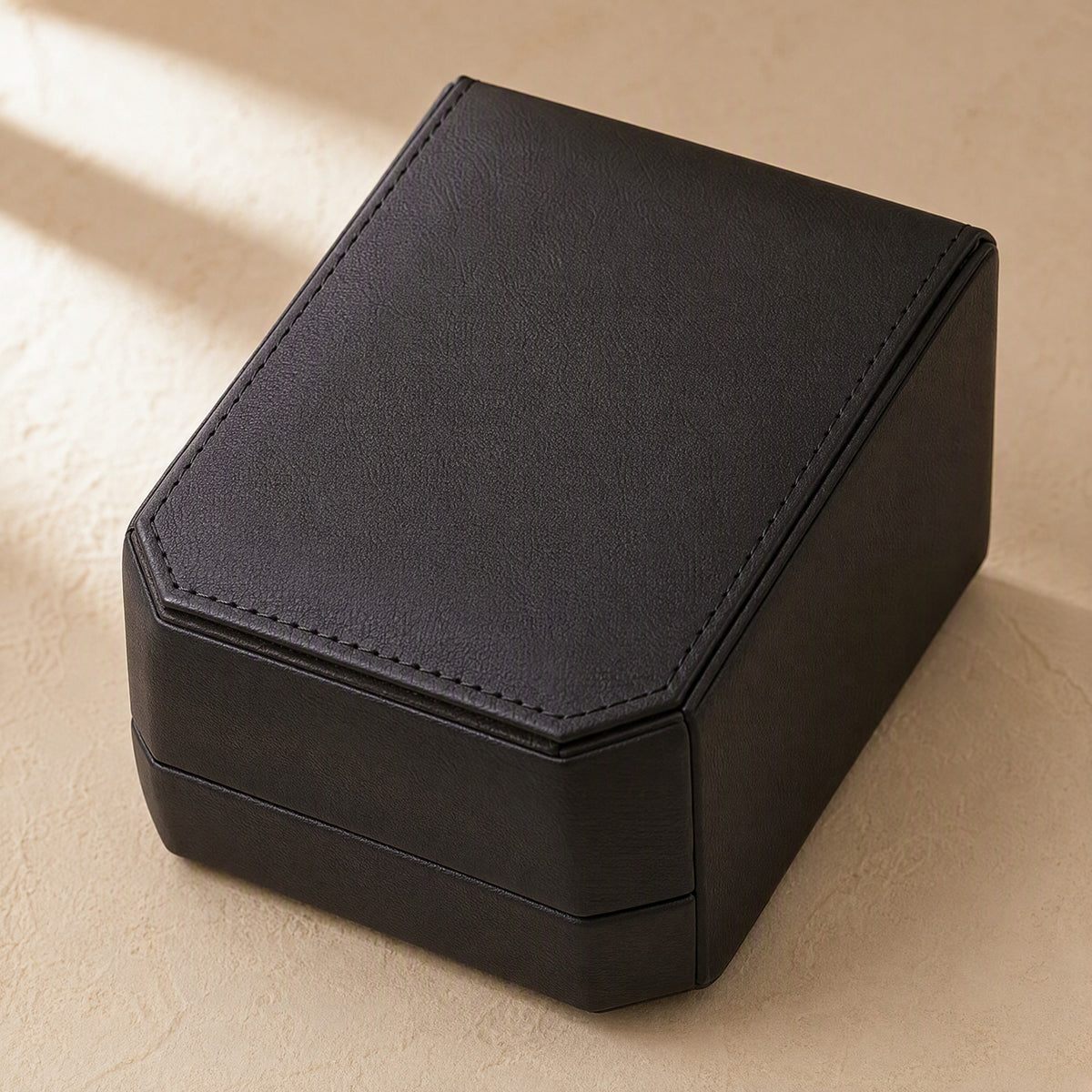 Ticktuck™ PU Leather Watch Storage Box, material and detail close-up
