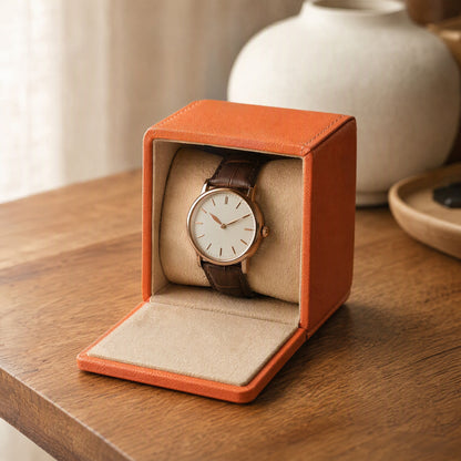 Ticktuck™ PU Leather Watch Storage Box, styled close view
