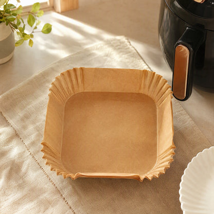 Panpocket™ Square Air Fryer Baking Paper in a calm home setting