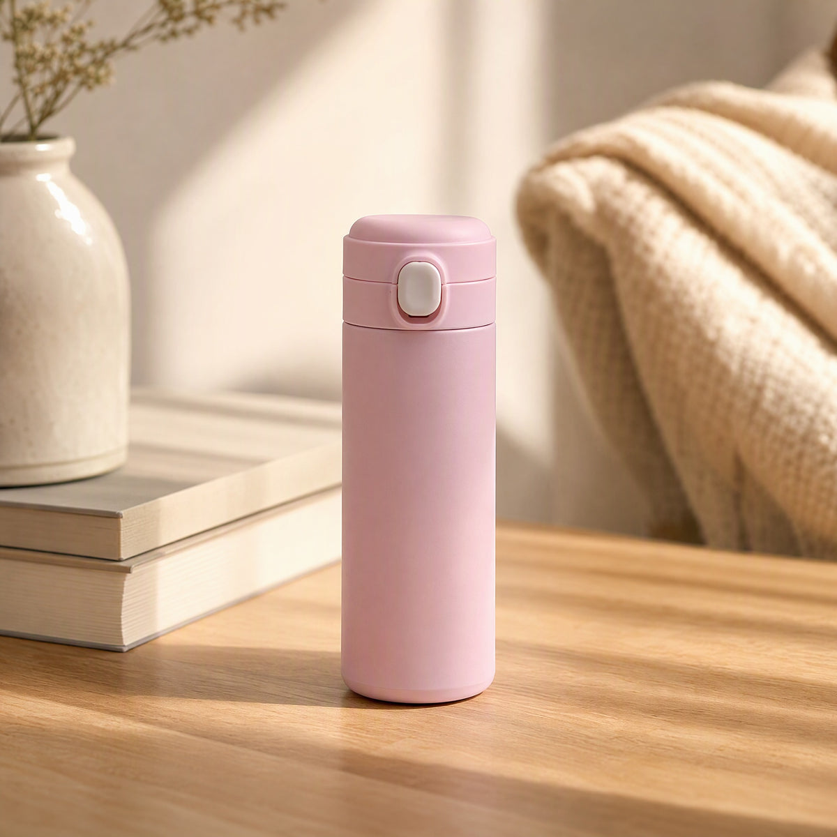 Heatkeep™ 304 Stainless Steel Thermos Cup, styled close view