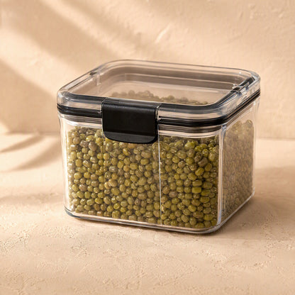 Jarnest™ Square Plastic Storage Jar, material and detail close-up
