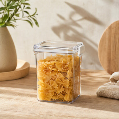 Jarnest™ Square Plastic Storage Jar in a calm home setting