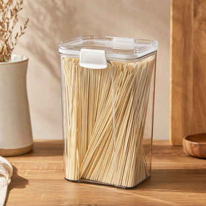 Jarnest™ Square Plastic Storage Jar, styled close view