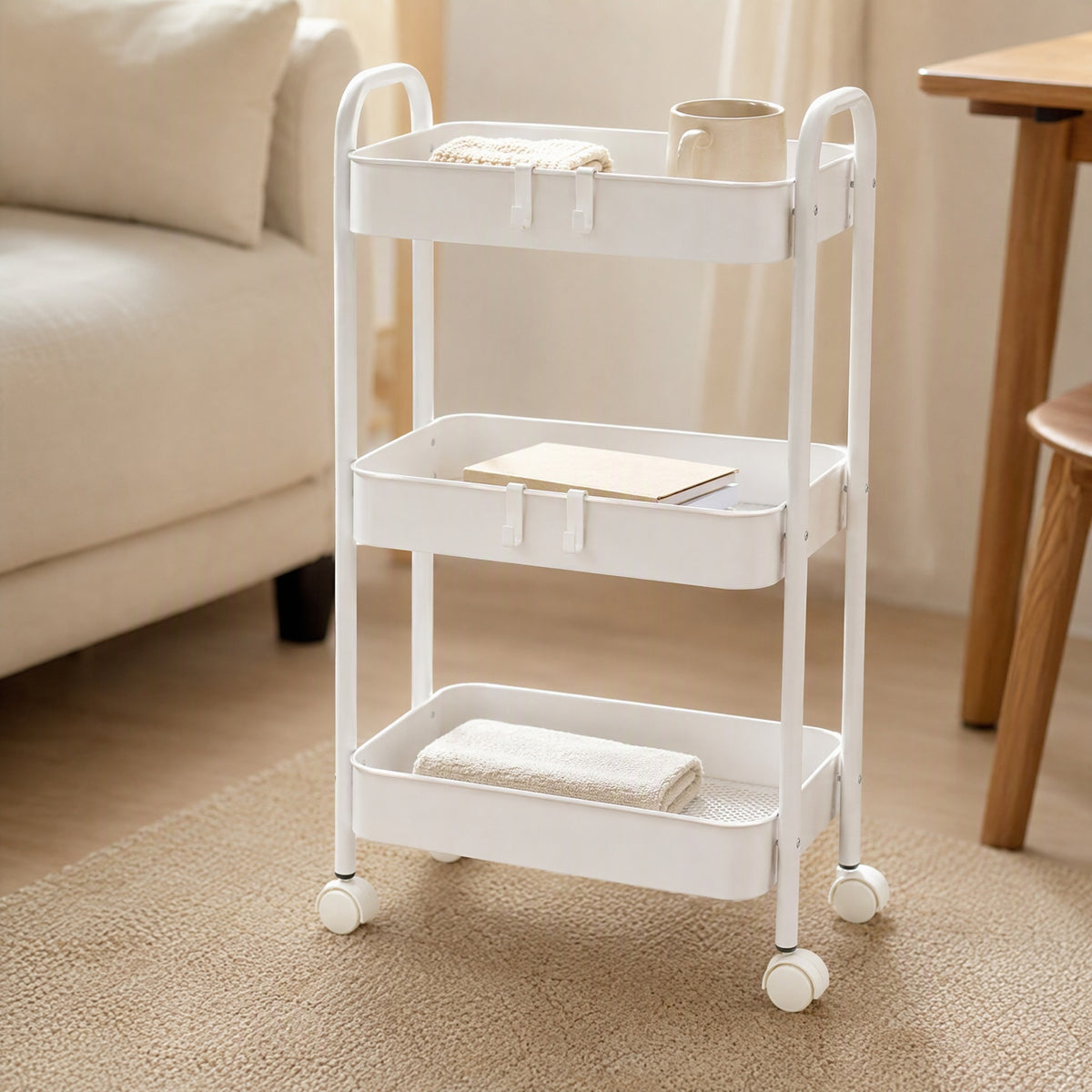 Foldsteel™ Foldable Carbon Steel Storage Rack, styled close view