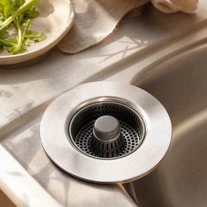 Sinkcatch™ Stainless Steel Sink Filter Basket, styled close view