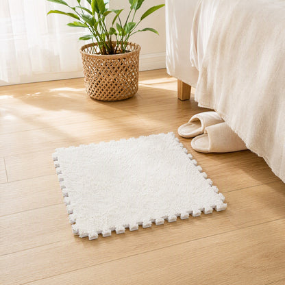 Matcove™ 30×30cm Square Polyester Floor Mat in a calm home setting
