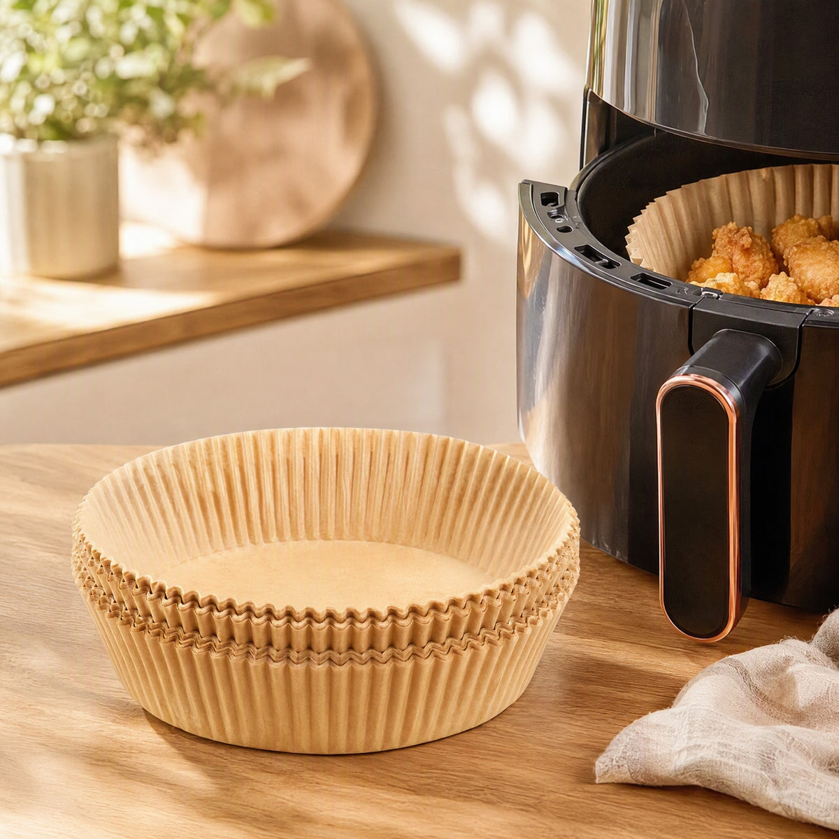 Greaseguard™ Air Fryer Greaseproof Paper in a calm home setting