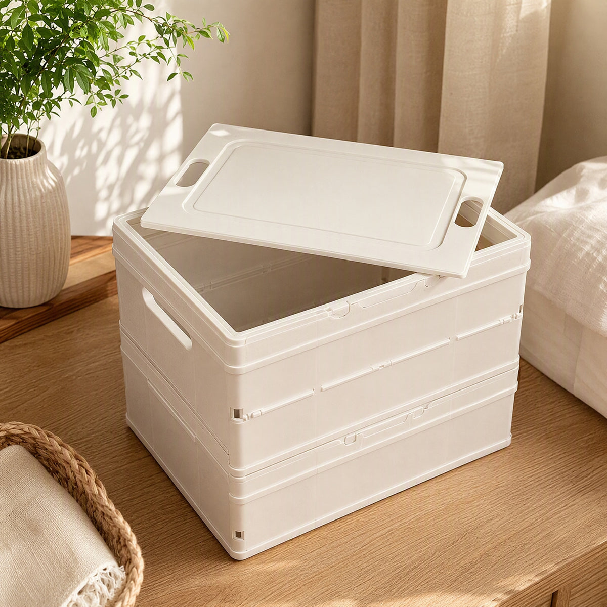 Pantrykeep™ PP Kitchen Storage Basket in a calm home setting