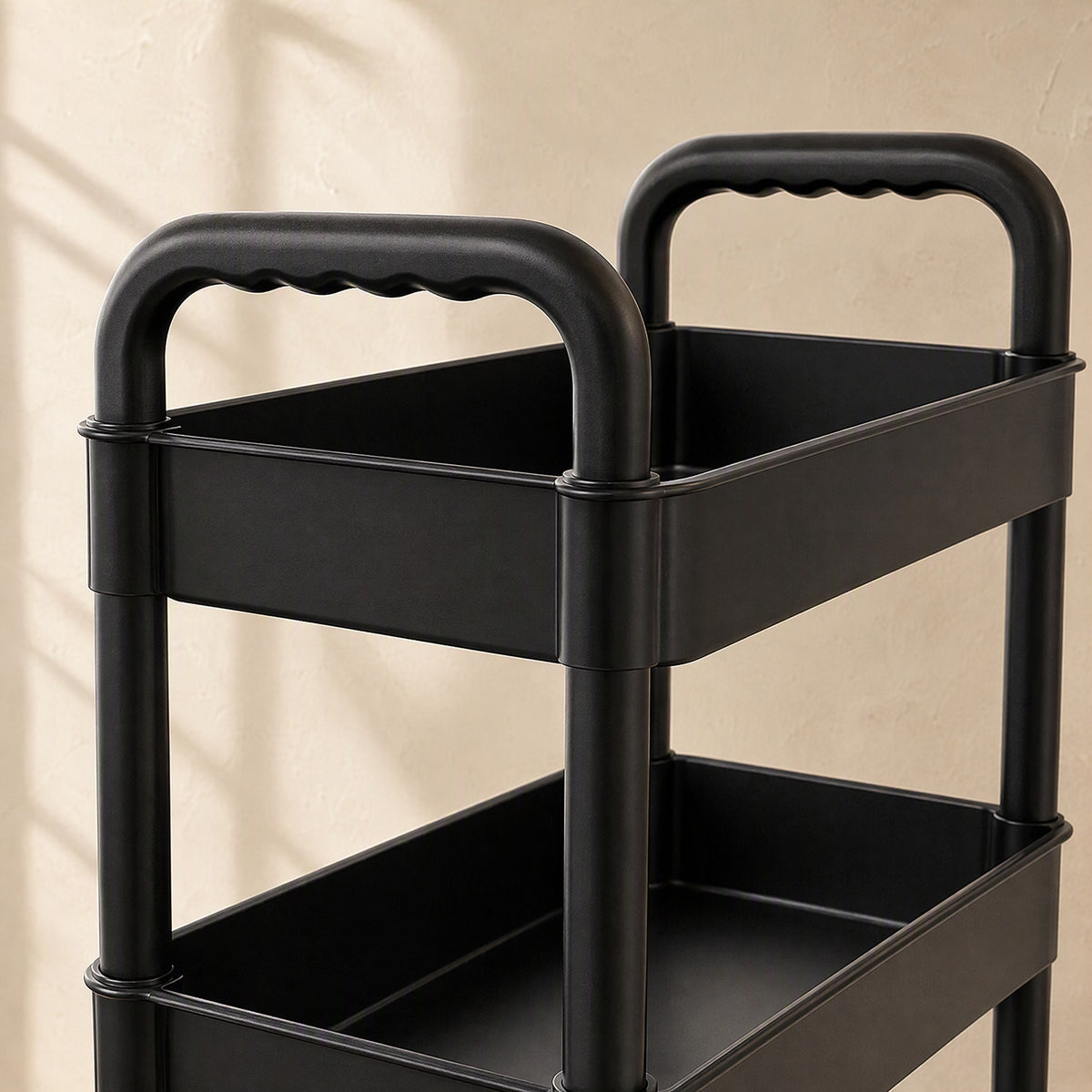 Rollstow™ Plastic Mobile Storage Rack, material and detail close-up