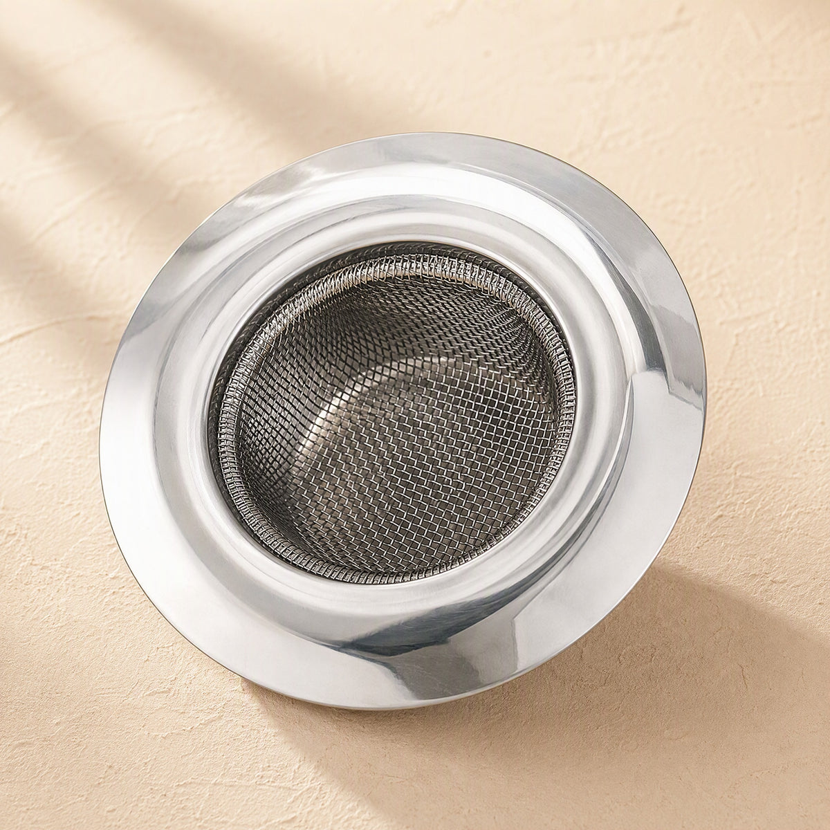 Crumbsift™ Stainless Steel Sink Drain Strainer, material and detail close-up