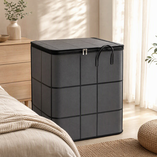 Viewstow™ Large Window Quilt Storage Bag in a calm home setting