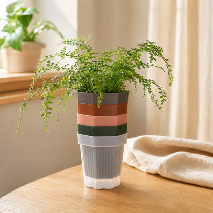 Nookbud™ Plastic Flower Pot for Desktop Plants in a calm home setting