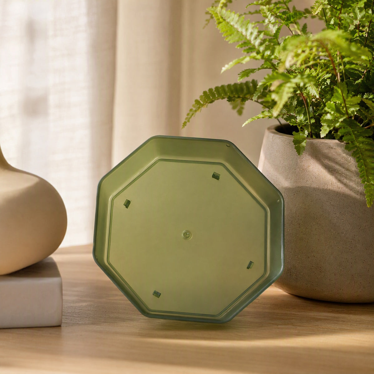 Nookbud™ Plastic Flower Pot for Desktop Plants, styled close view