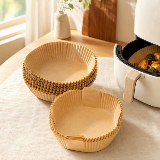 Frysilk™ Silicone Air Fryer Paper Sheets in a calm home setting