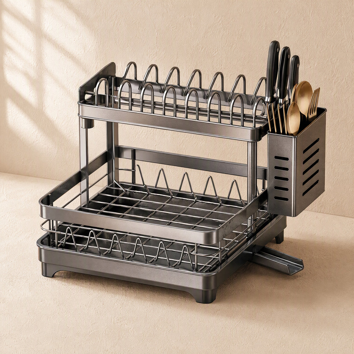 Dishstack™ Dish Storage Rack for Bowls and Plates, material and detail close-up