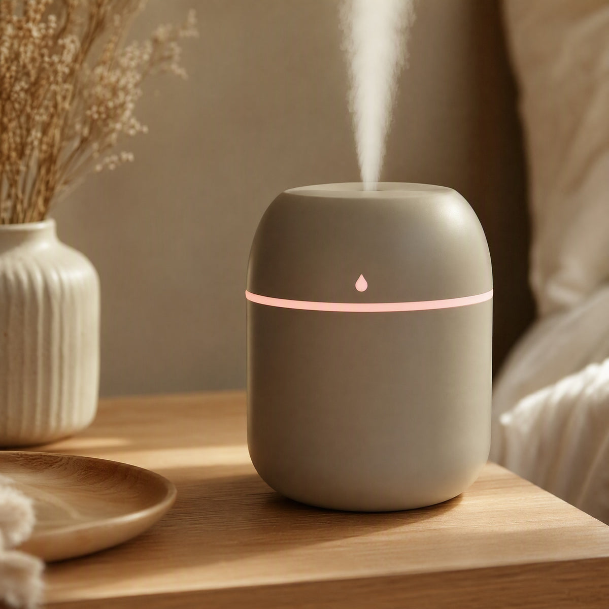 Mistbud™ USB Plastic Mini Humidifier, styled close view