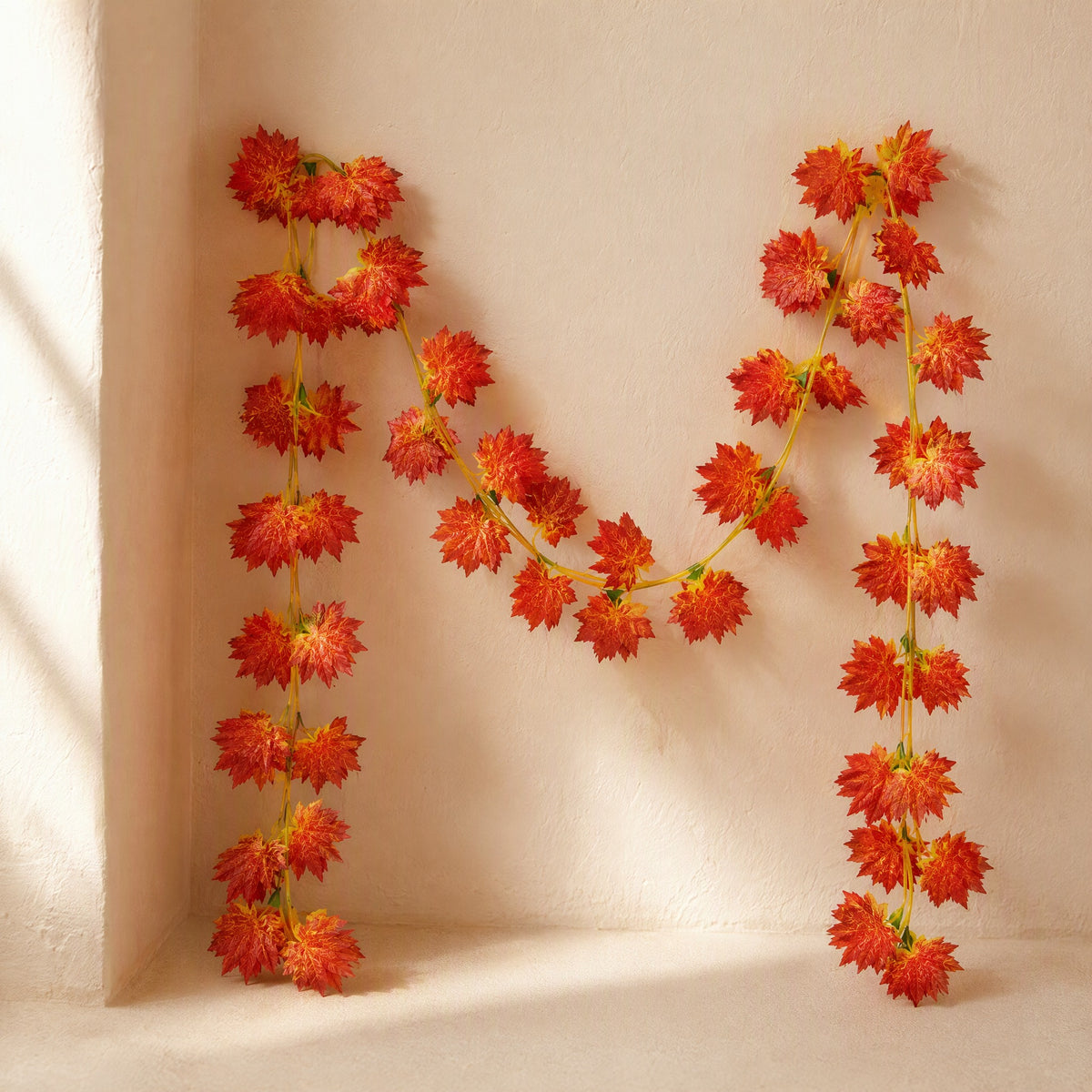 Leafwoven™ Artificial Maple Leaf Rattan Garland