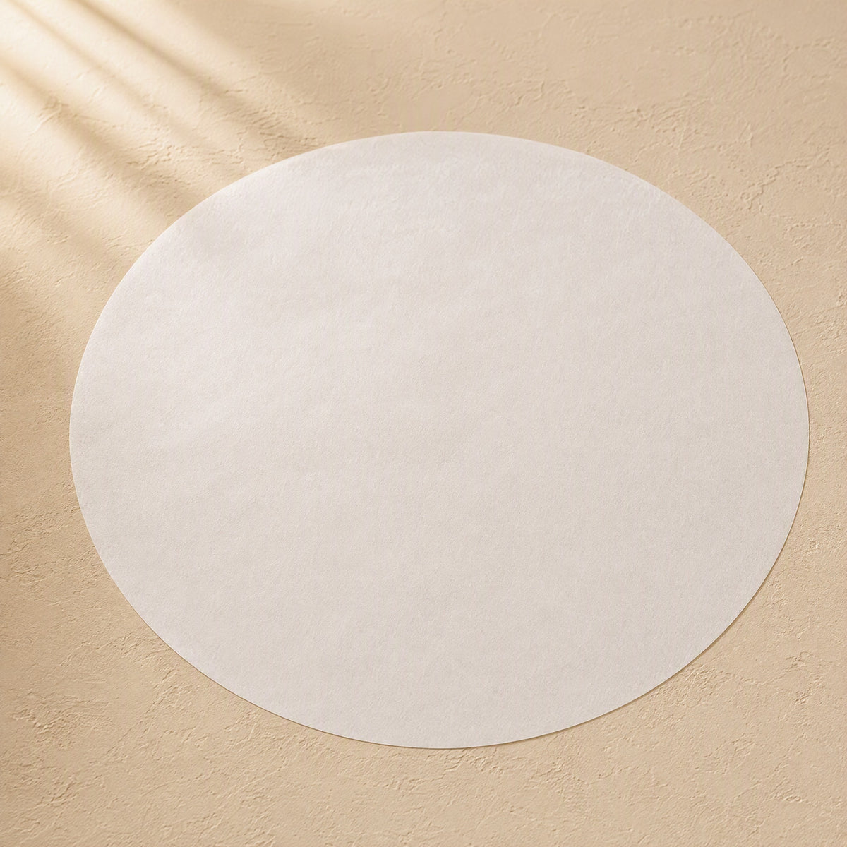 Pulpround™ Round Raw Wood Pulp Baking Paper, material and detail close-up