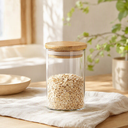Glasskeep™ Glass Food Storage Jar in a calm home setting