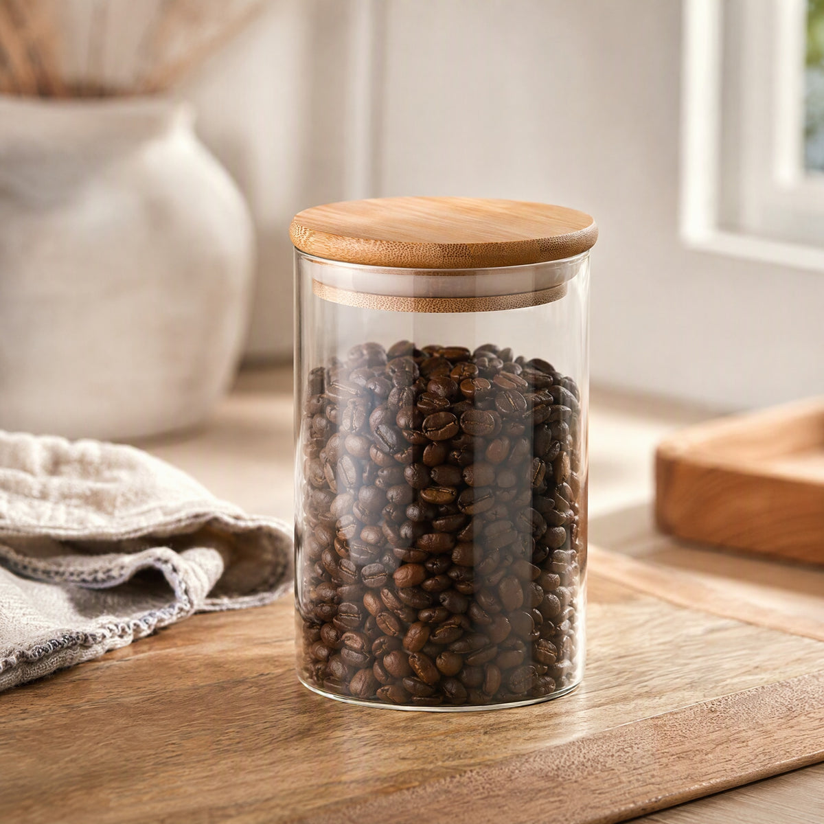 Glasskeep™ Glass Food Storage Jar, styled close view