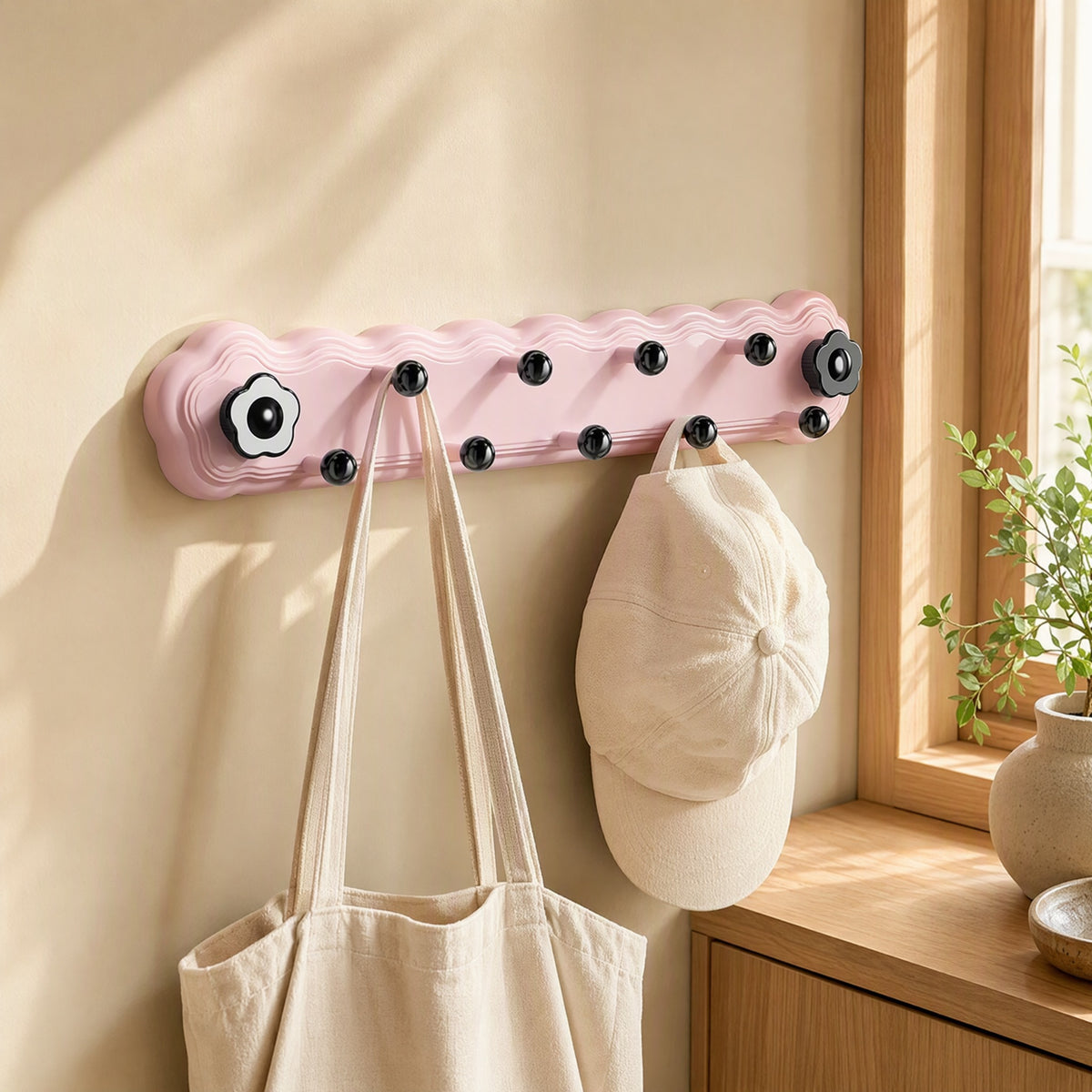 Presspeg™ Plastic Suction Cup Hook in a calm home setting
