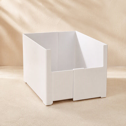 Stackwell™ ABS Plastic Stackable Storage Box, material and detail close-up