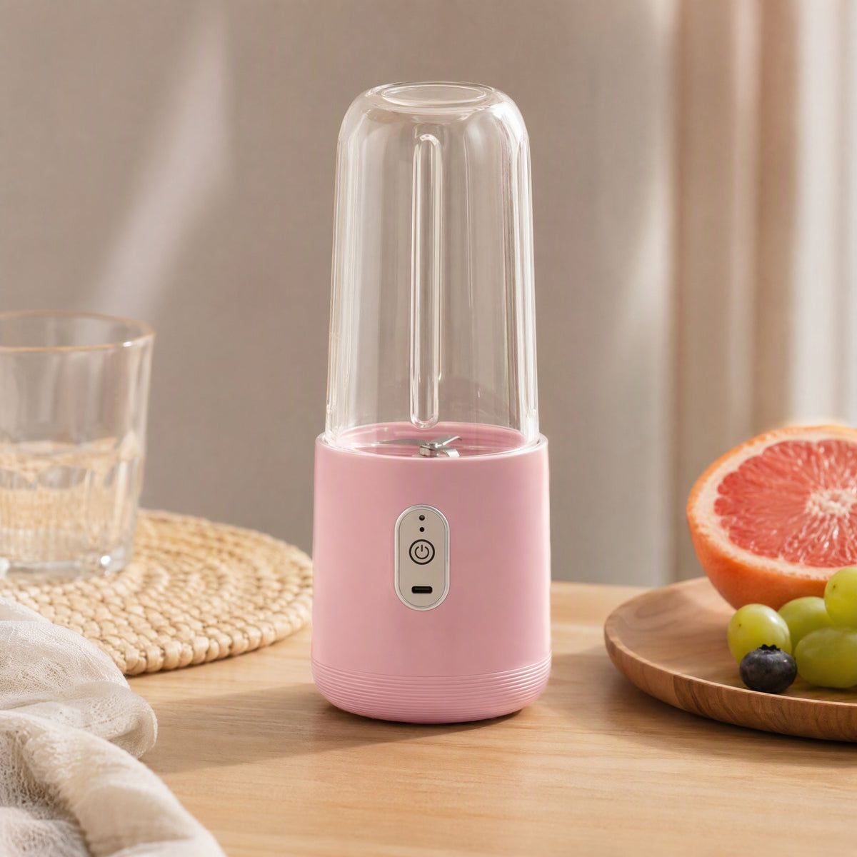 Freshrun™ Portable Rechargeable Juicer Cup, styled close view