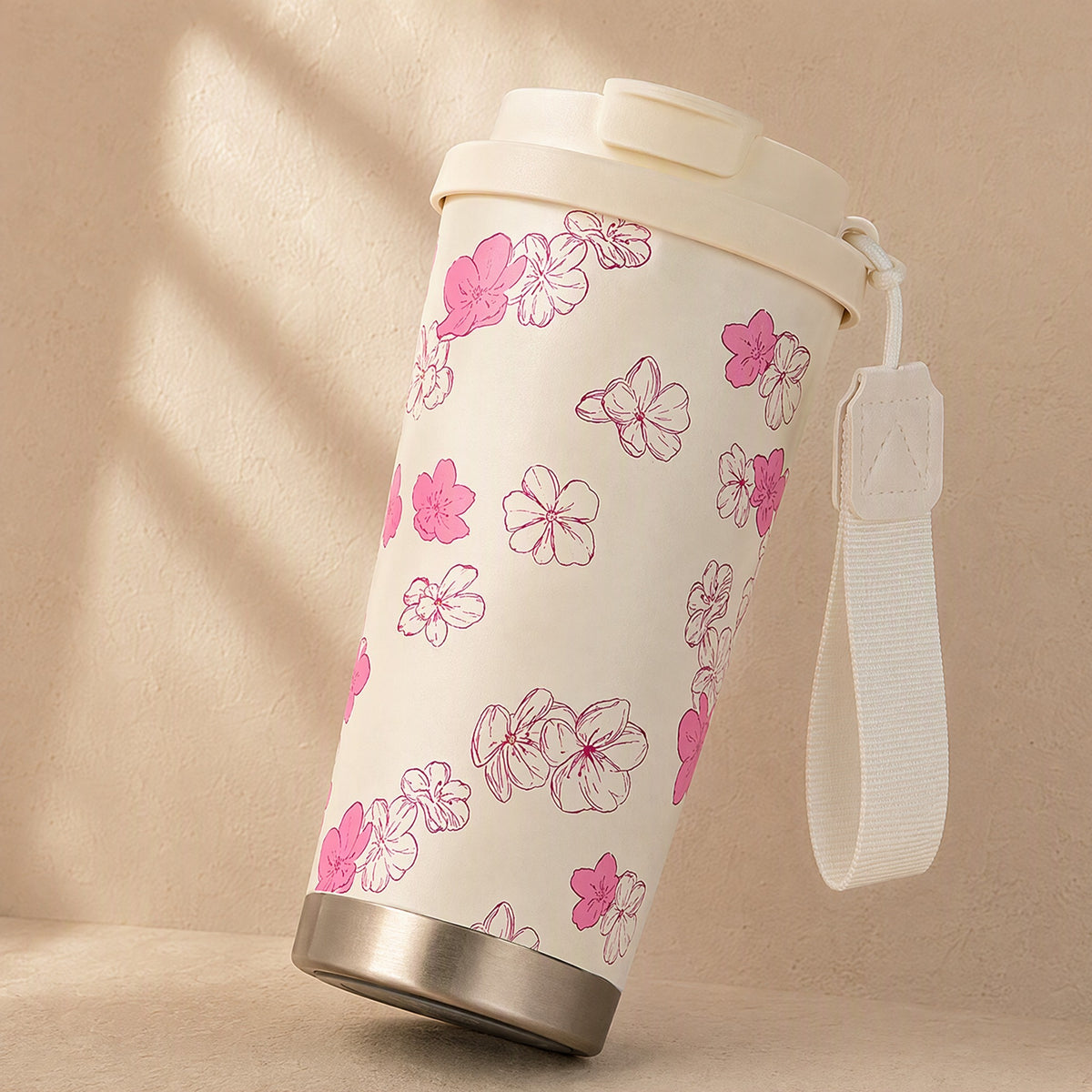 Printpour™ Printed Stainless Steel Coffee Cup, material and detail close-up