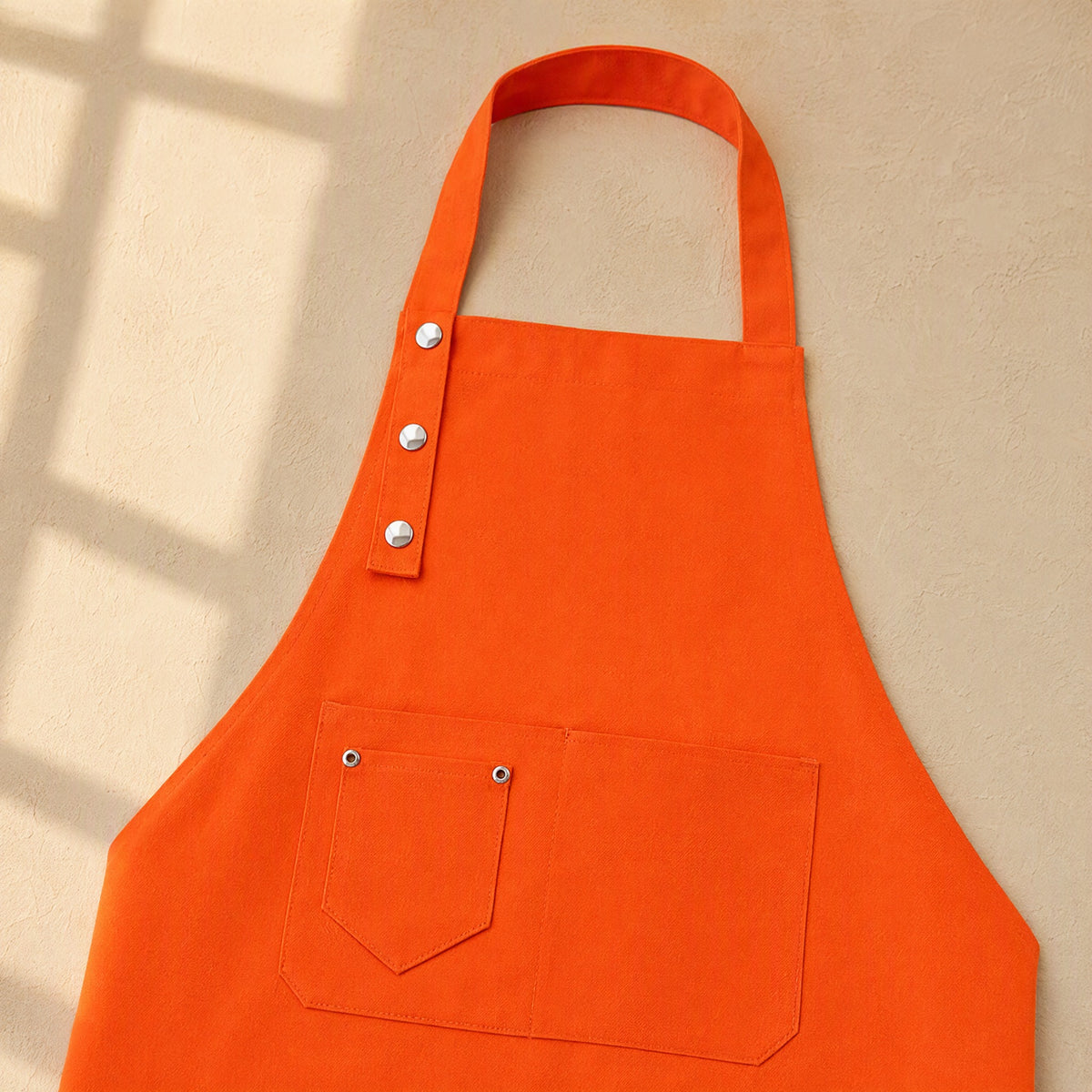 Cookcape™ Polyester Sleeveless Apron, material and detail close-up