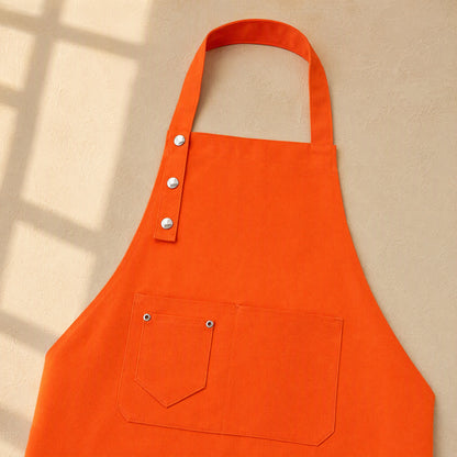 Cookcape™ Polyester Sleeveless Apron, material and detail close-up