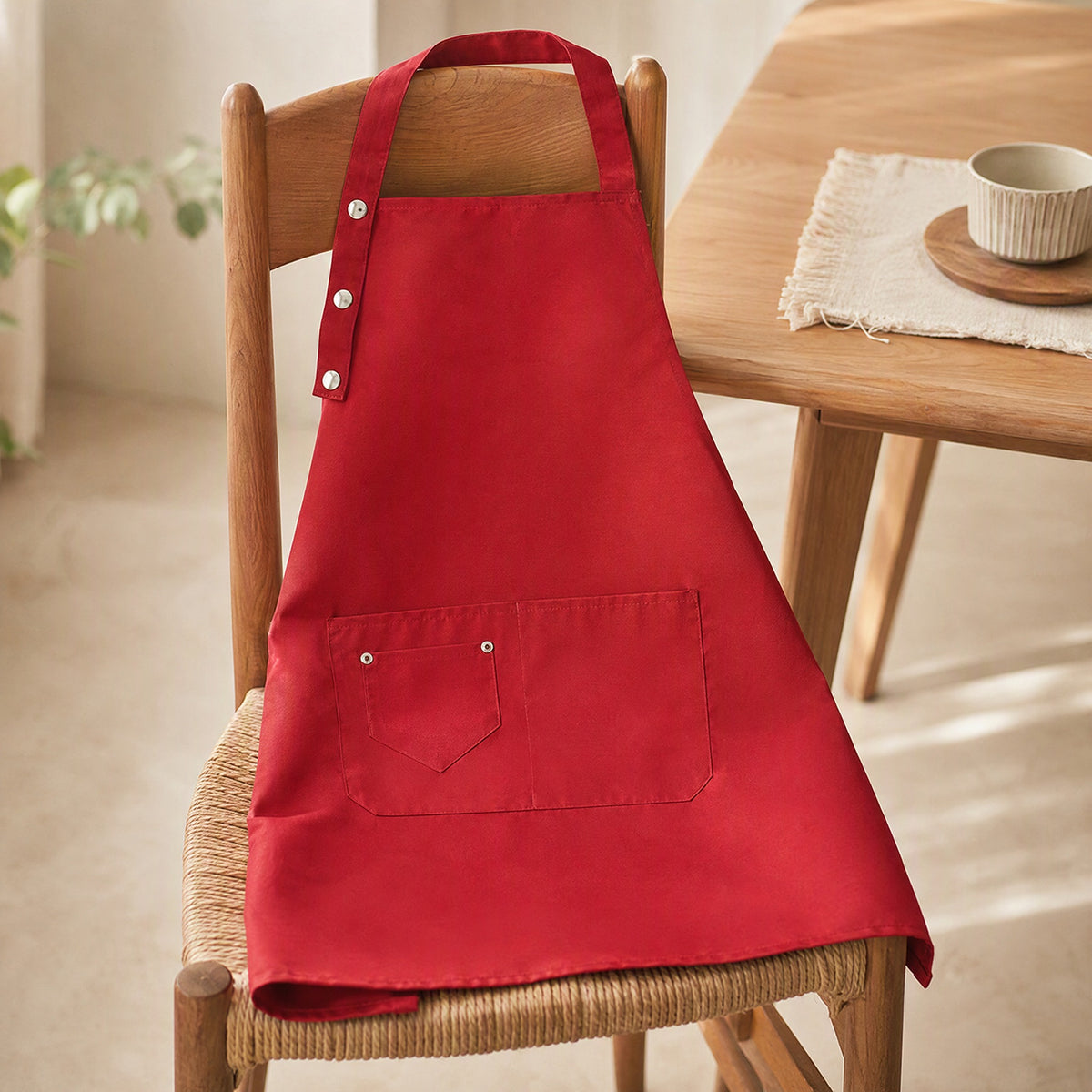 Cookcape™ Polyester Sleeveless Apron, styled close view