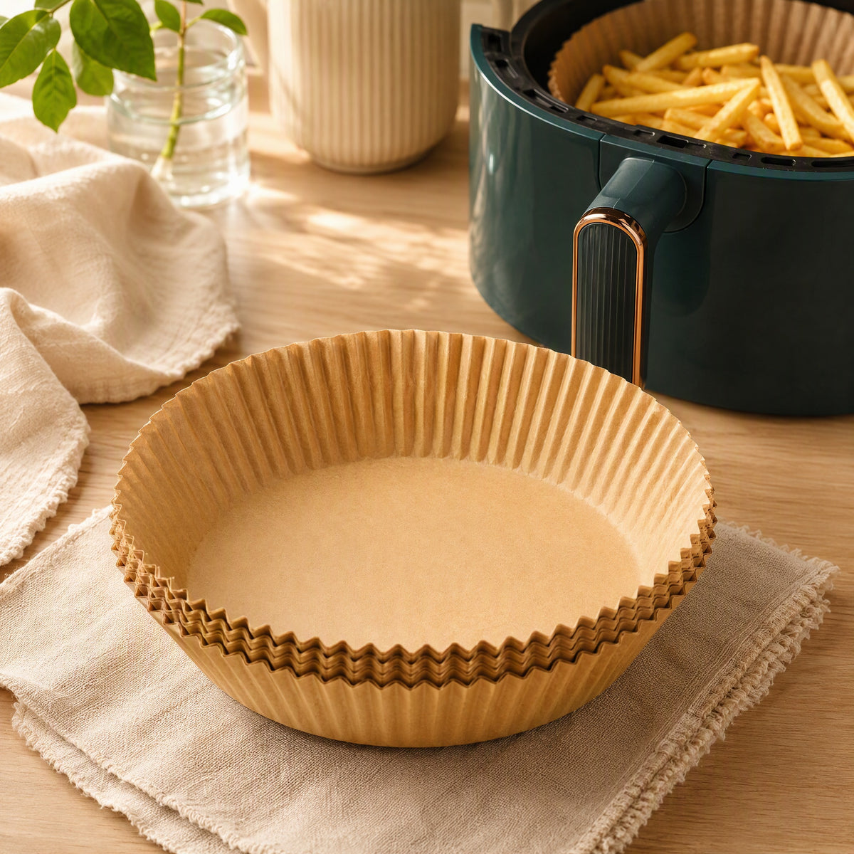 Frypaper™ Air Fryer Baking Paper in a calm home setting