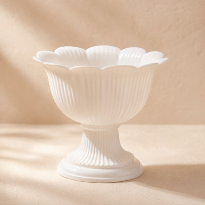 Bloomvase™ White PP Desktop Flower Pot, material and detail close-up