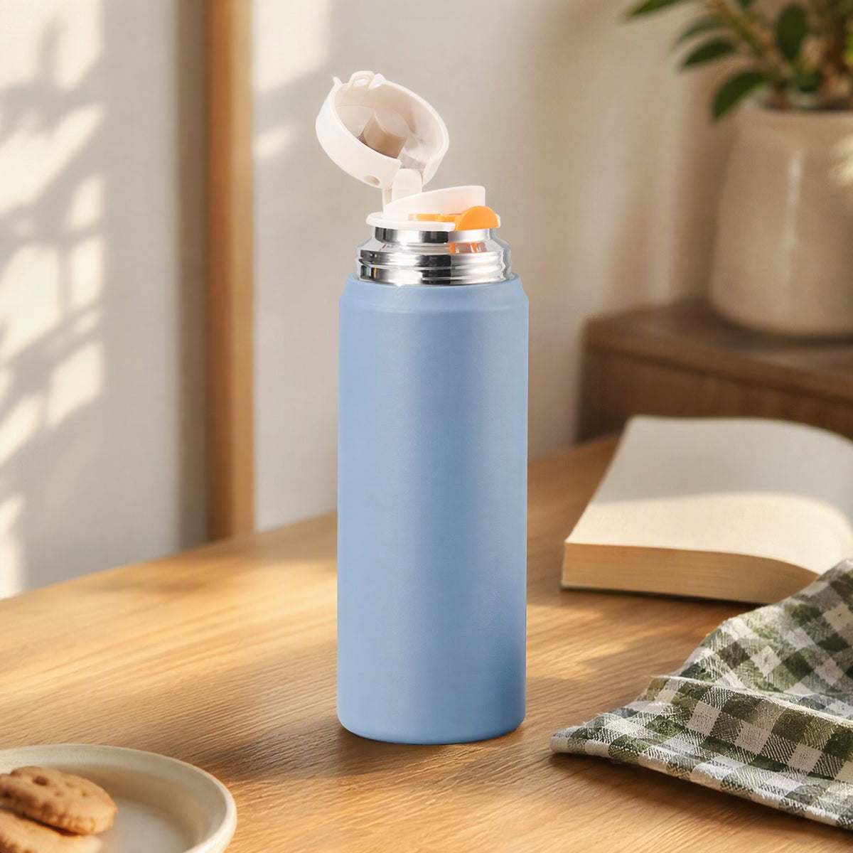 Bottletrail™ Bullet-Shaped Stainless Steel Water Bottle, styled close view