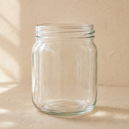 Jarbright™ Sodium-Calcium Glass Storage Jar, material and detail close-up