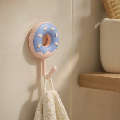 Donutpeg™ Plastic Donut Wall Hook, styled close view