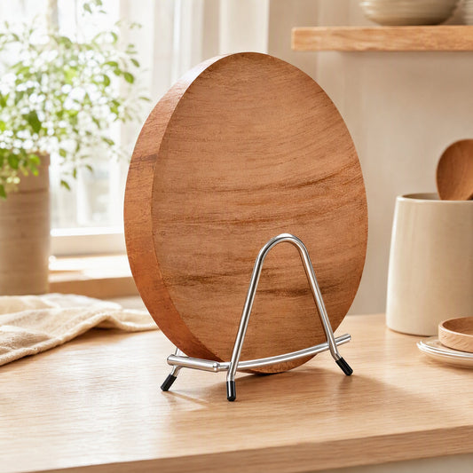 Boardrack™ Stainless Steel Cutting Board Rack in a calm home setting