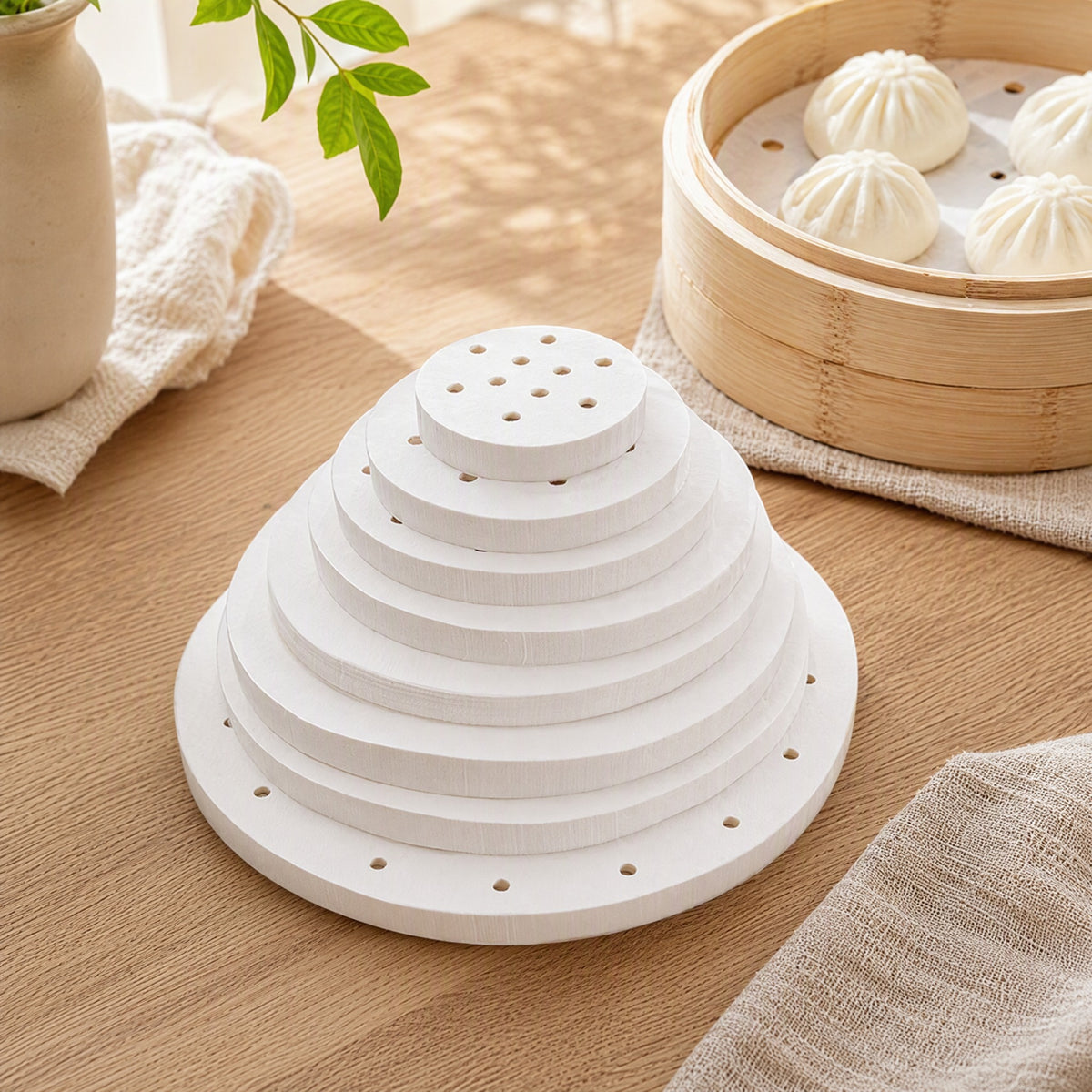 Bakebloom™ Air Fryer Baking Paper Sheets in a calm home setting