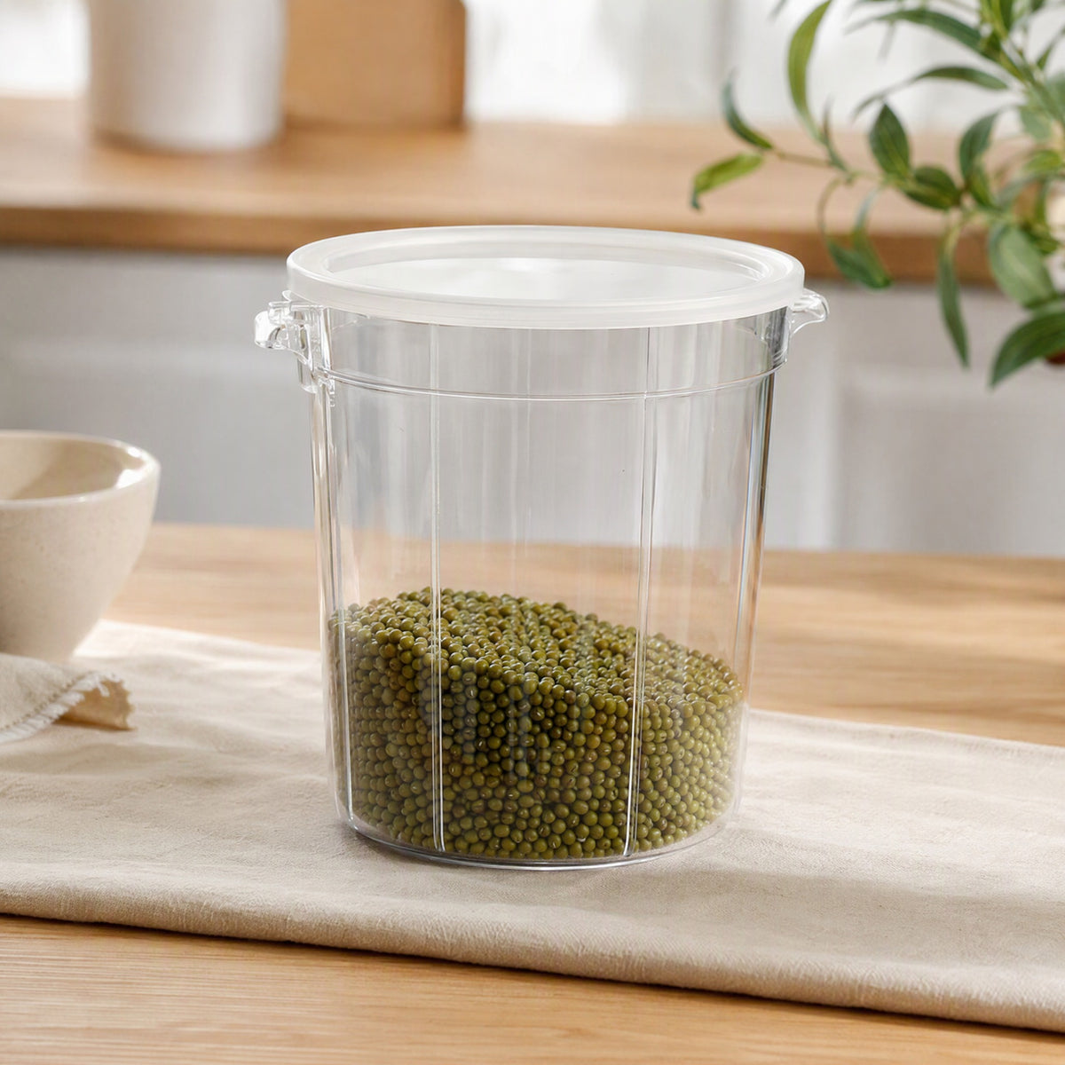 Viewvault™ Transparent Plastic Storage Box in a calm home setting