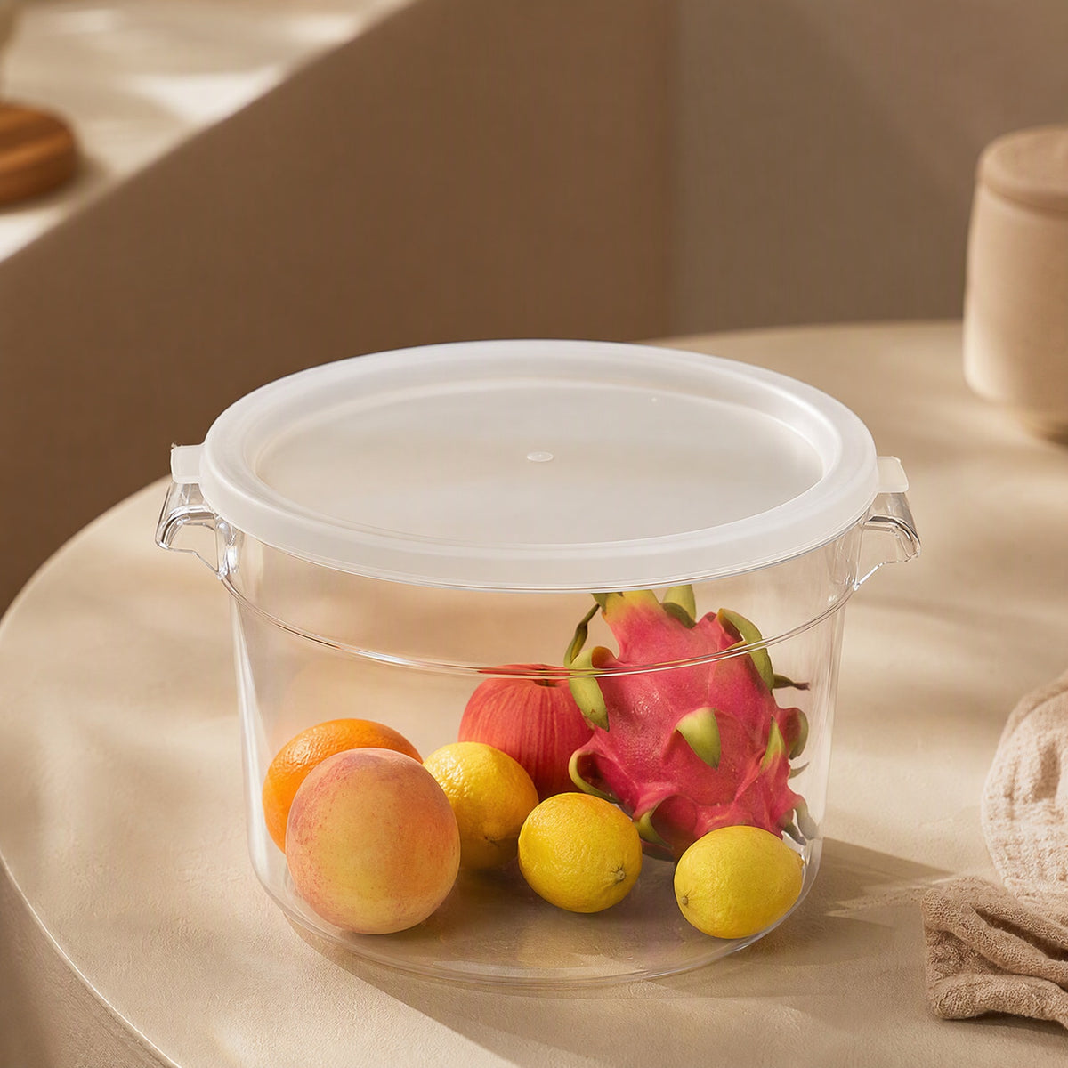 Viewvault™ Transparent Plastic Storage Box, styled close view