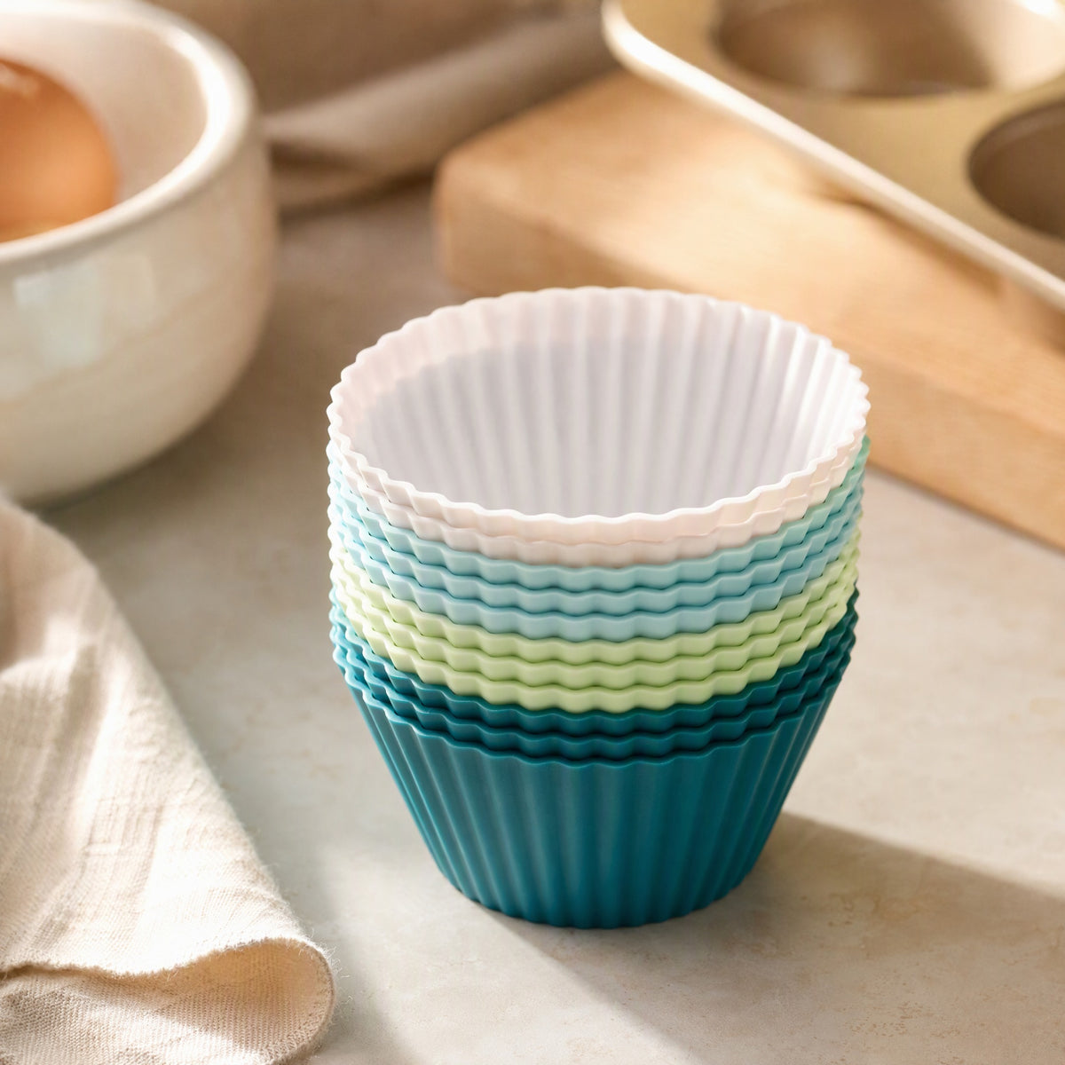 Cupbake™ Silicone Muffin Cups, styled close view