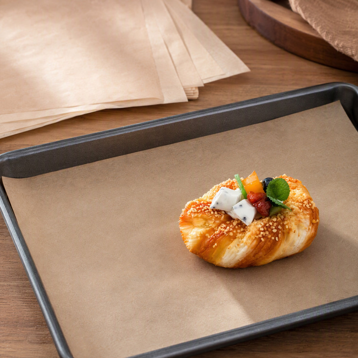 Parchsilk™ Silicone-Coated Parchment Baking Paper, styled close view