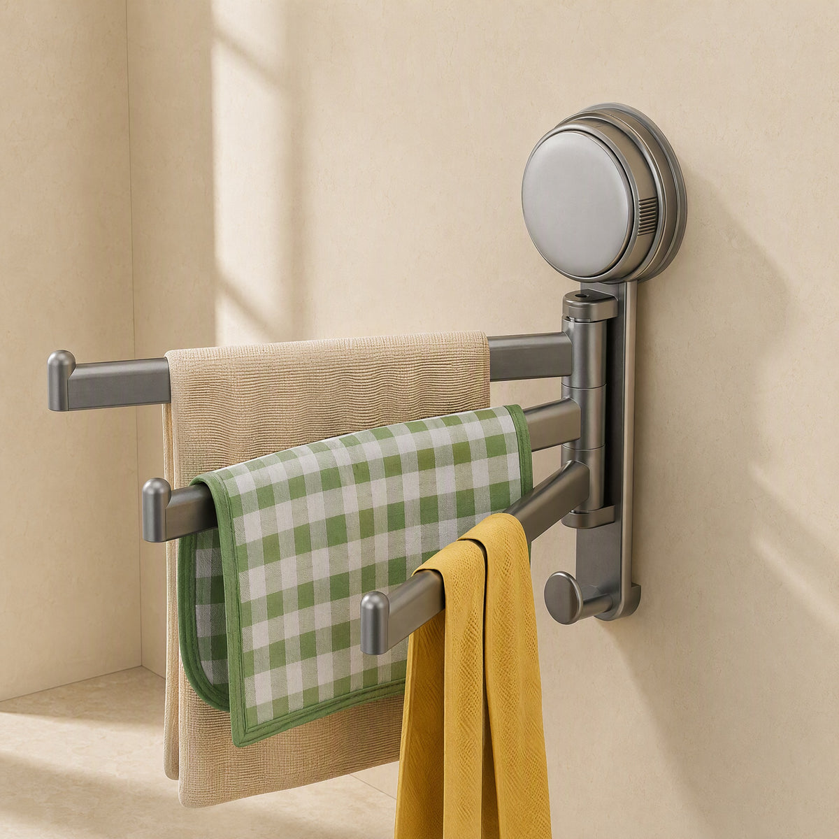 Wallcling™ Suction Cup Wall-Mounted Towel Rack