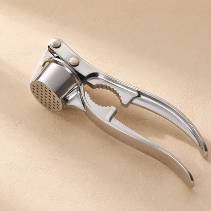 Alumpress™ Aluminum Alloy Garlic Press, material and detail close-up