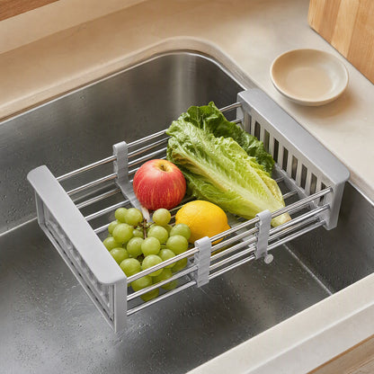 Spansift™ Telescopic Stainless Steel Sink Drain Basket, styled close view